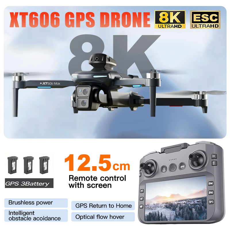 Jjrc Drone X12 - Drone XT606 MAX 3 con Batteria,